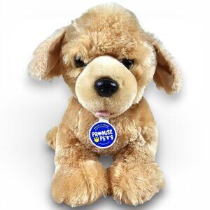 Build A Bear Promise Pets Golden Retriever Lab Dog Plush with Collar 2015 12"